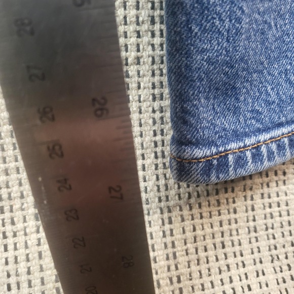 Clockhouse C&A Jeans Womens 42 Short High Rise Loose Straight Side Slit Hem - Picture 7 of 10